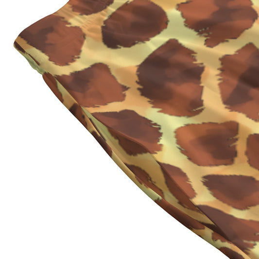 Animal Print - Giraffe - Women's Pocket Midi Skirt