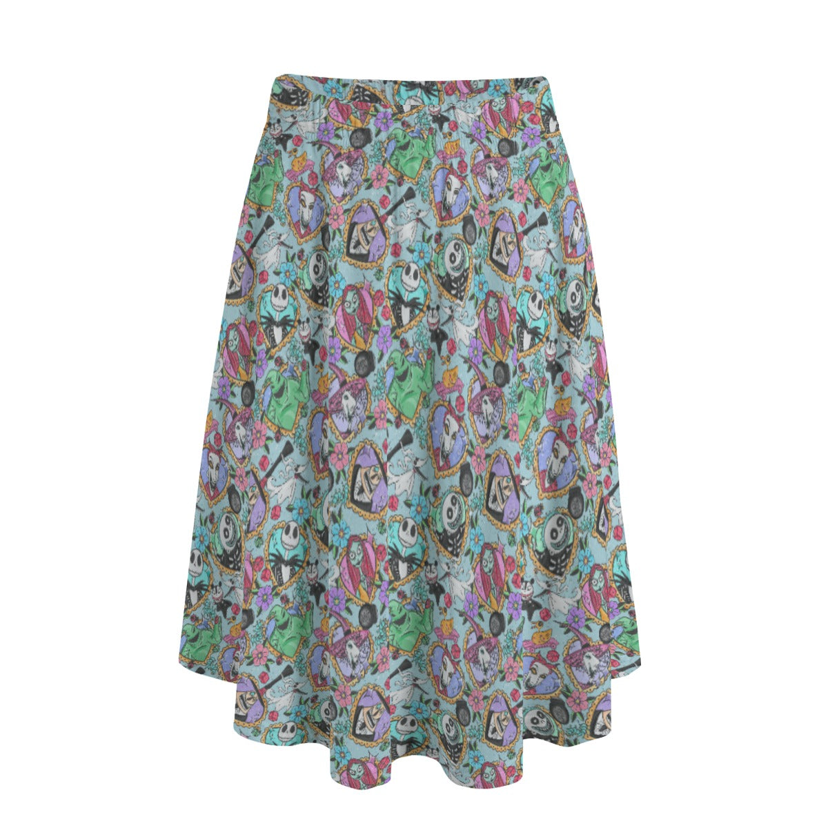 Tattoo Hearts Spooky Crew - Women's Pocket Midi Skirt