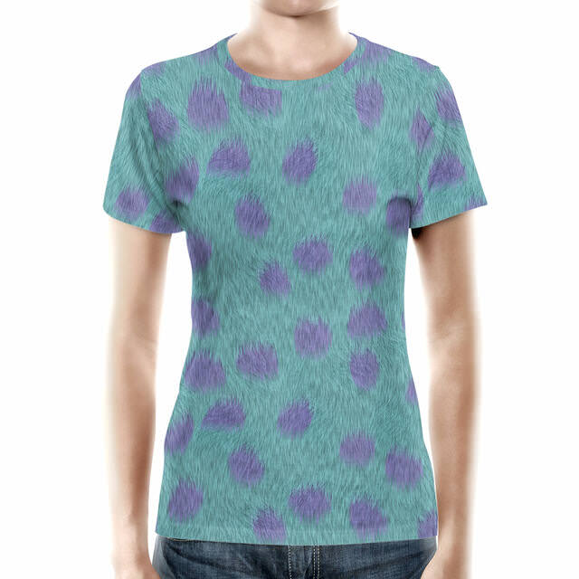 Women's Cotton Blend T-Shirt - S - Sully Fur Monsters Inc Inspired - READY TO SHIP