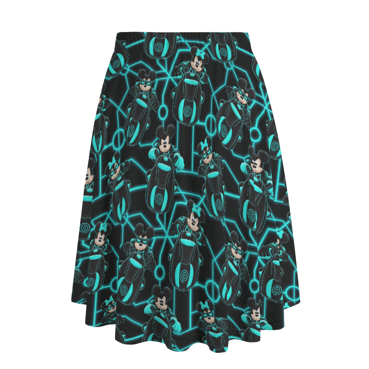 Electric Neon Grid Adventure - Women's Pocket Midi Skirt