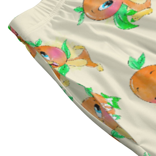 Citrus Charm Bird - Women's Pocket Midi Skirt