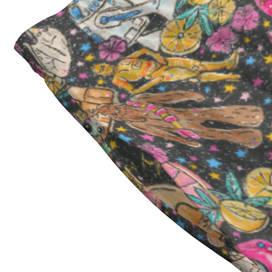 Tropical Space Squad - Women's Pocket Midi Skirt
