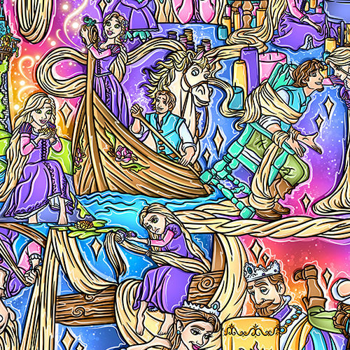 Golden Hair Storybook Scenes