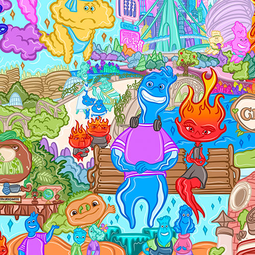 Element City Scene Collage