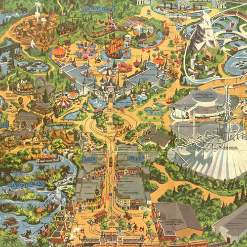 Vintage Theme Park Map