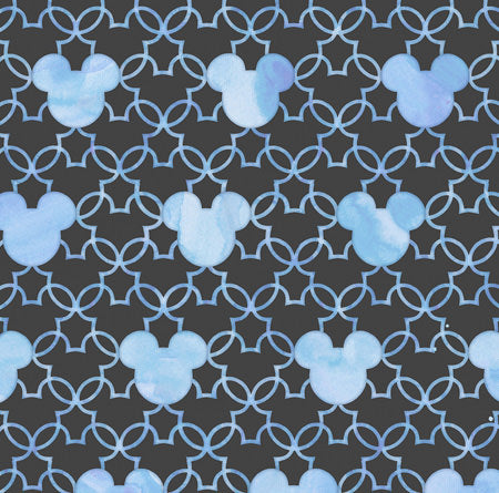 Mouse Ears Watercolor Blue