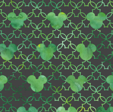 Mouse Ears Watercolor Green