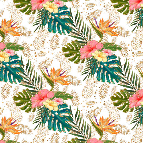 Flamingo Summer Hibiscus Flowers