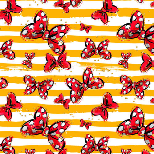 Minnie Bows & Yellow Stripes