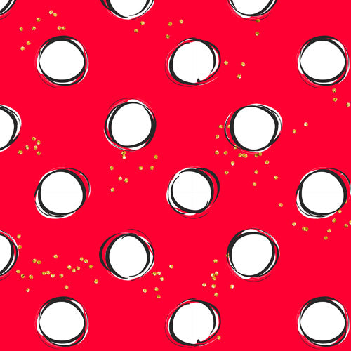Minnie Hand-drawn Polka Dots Red