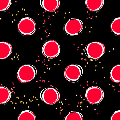 Minnie Hand-drawn Polka Dots Black