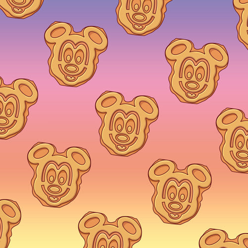 Rainbow Mouse Waffles