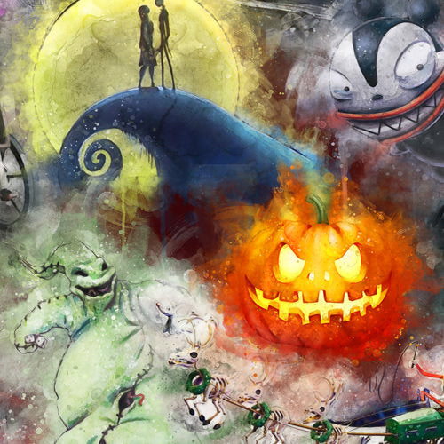 Watercolor Nightmare Town