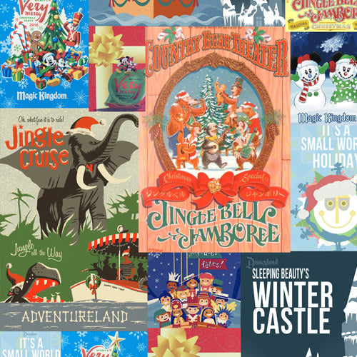 Holiday Attraction Posters Disney Parks