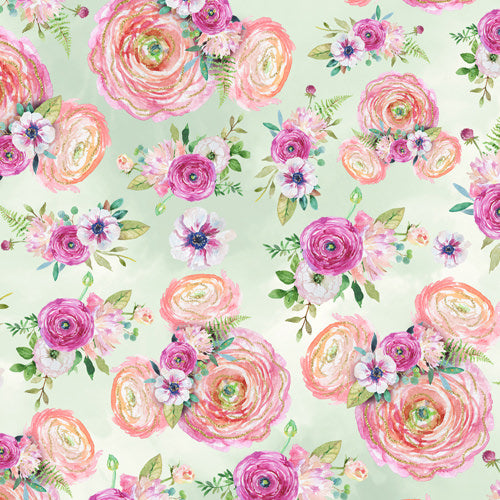 Peachy Floral Minnie Ears