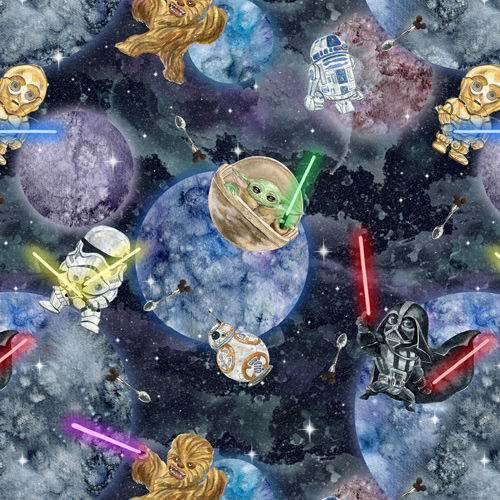 Watercolor Cosmic Battle