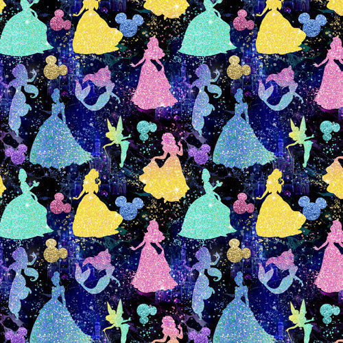 Princess Glitter Silhouettes