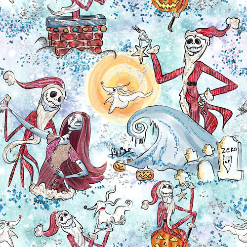Santa Jack with Sally & Ghost Dog