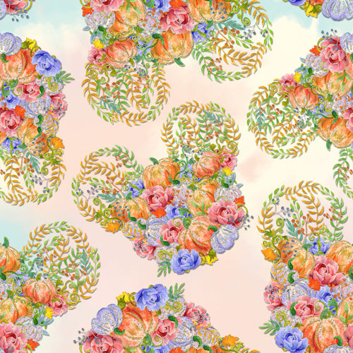 Floral Pumpkin Mouse Ears