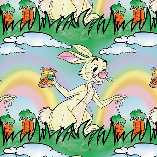 Sketched Rabbit in Vegetable Garden