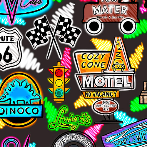 Neon Radiator Springs