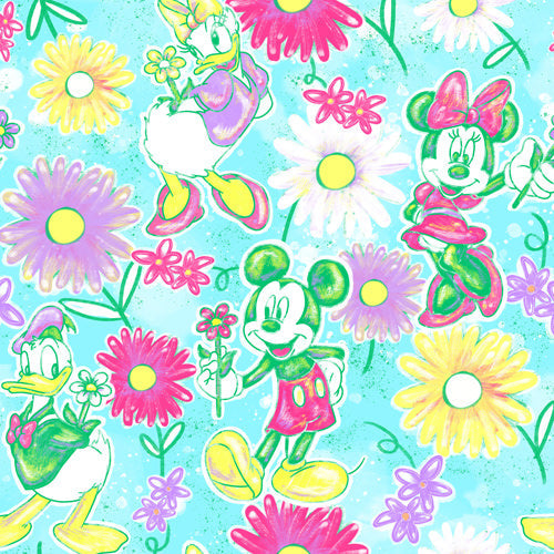 Neon Spring Floral Friends
