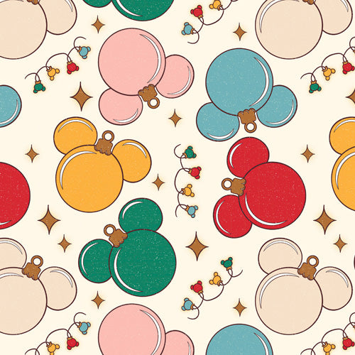 Gold Mouse Ear Christmas Baubles