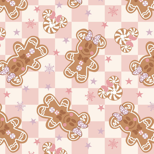 Checkerboard Gingerbread Minnie Cookies