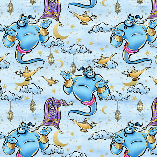 Whimsical Genie and Magic Carpet