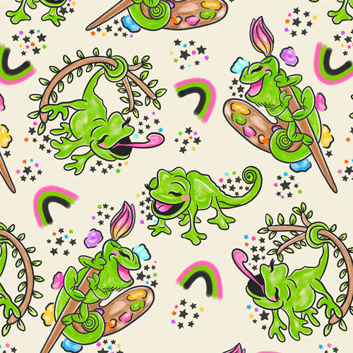 Colorful Chameleon Splash