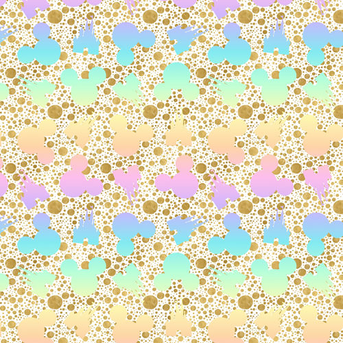 Gold Dot Rainbow Mouse Ears Castle
