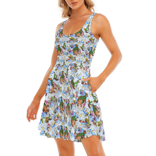 Robin Hood Adventure - Women's Sleeveless Pocket Skater Dress