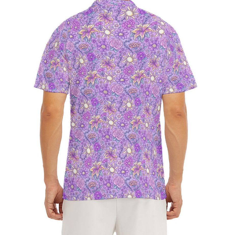 Fairytale Florals – Radiant Sunlight - Men's Polo Shirt