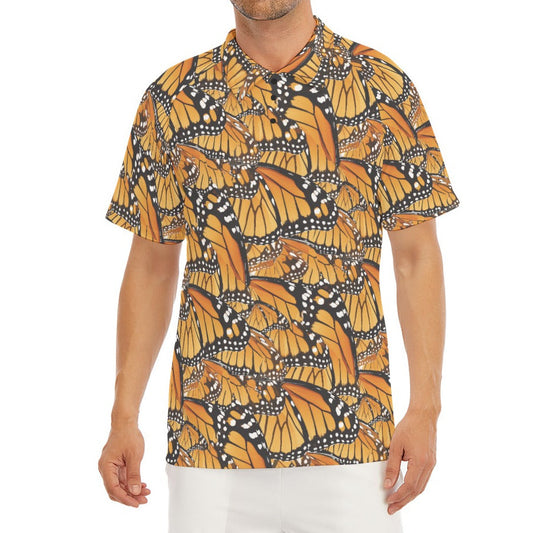 Animal Print - Monarch Butterfly - Men's Polo Shirt