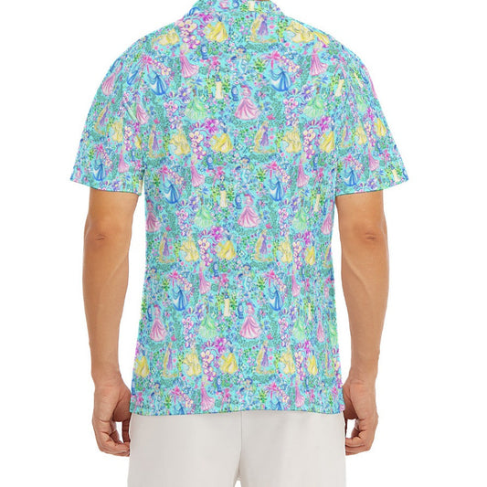 Bright Tropical Princess - Royal Garden Mashup - Men's Polo Shirt