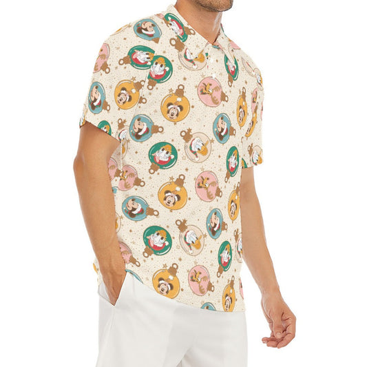 Golden Holiday Baubles - Men's Polo Shirt