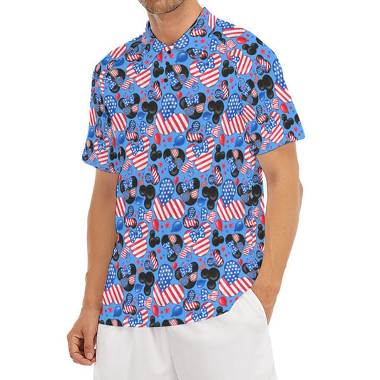 Mouse Fourth of July Celebration - Men's Polo Shirt