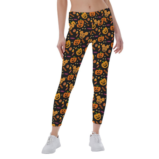 Halloween Mickey Pumpkins - Women's Yoga Leggings