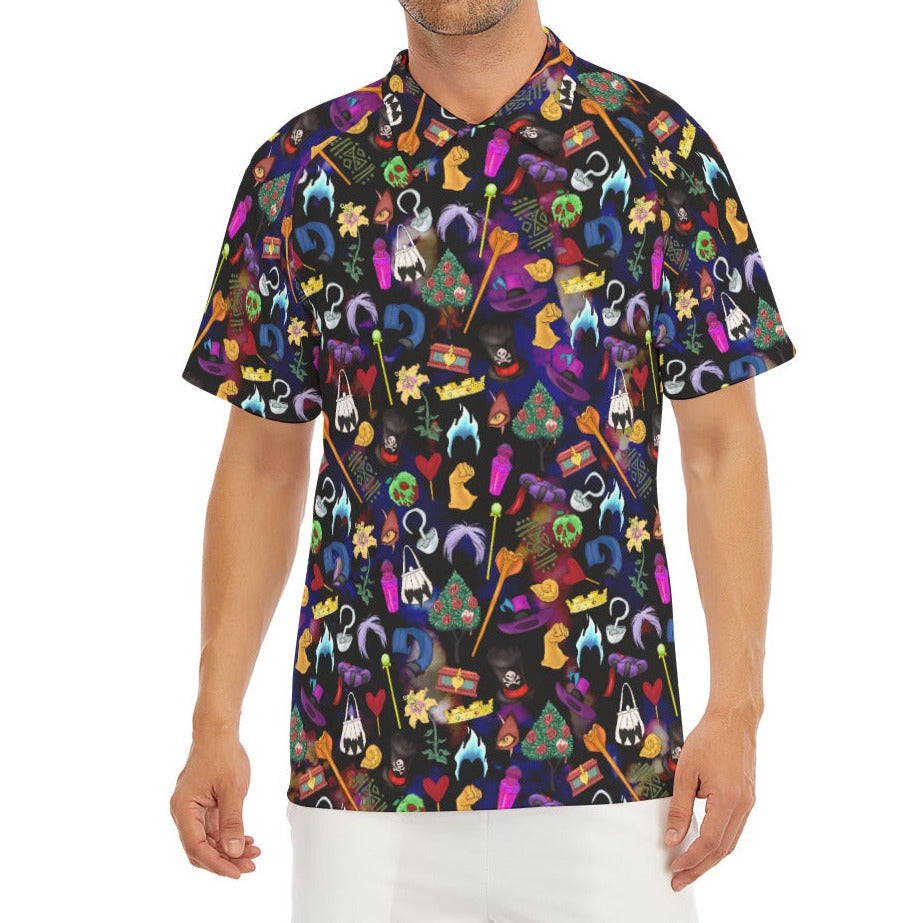 Villainous Icons Collage - Men's Polo Shirt