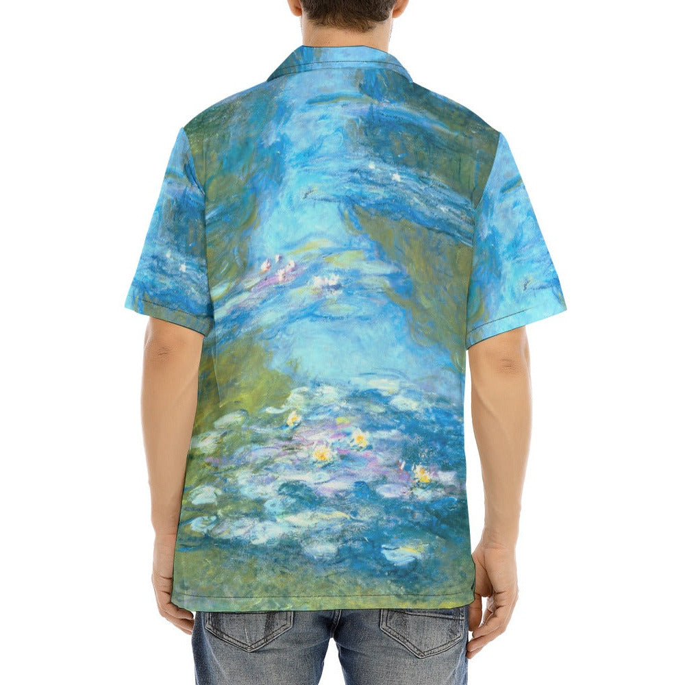 Monet Water Lillies - Men's Hawaiian Button Up Shirt