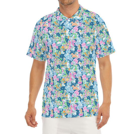 Tropical Paws & Petals - Beloved Dogs - Men's Polo Shirt