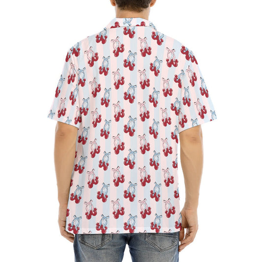 Cherry Ear Bows - Men's Hawaiian Button Up Shirt