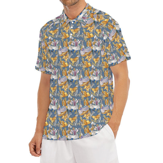 Puppy Love Sketch - Men's Polo Shirt