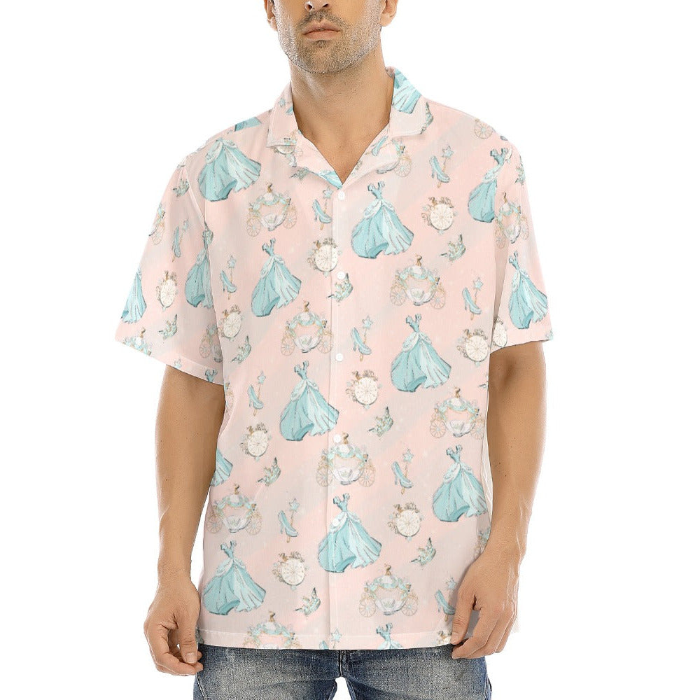 Pastel Midnight Magic - Men's Hawaiian Button Up Shirt