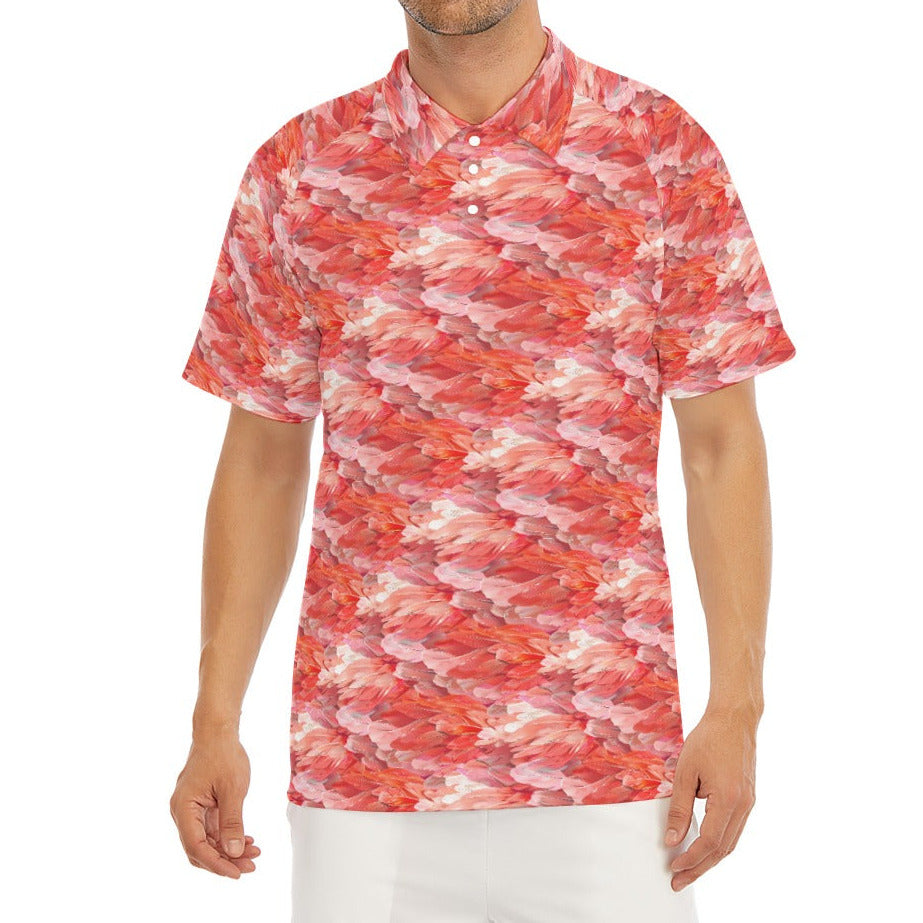 Animal Print - Flamingo - Men's Polo Shirt