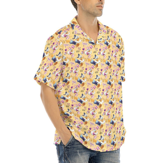 Feisty Marathon Match-Up - Men's Hawaiian Button Up Shirt