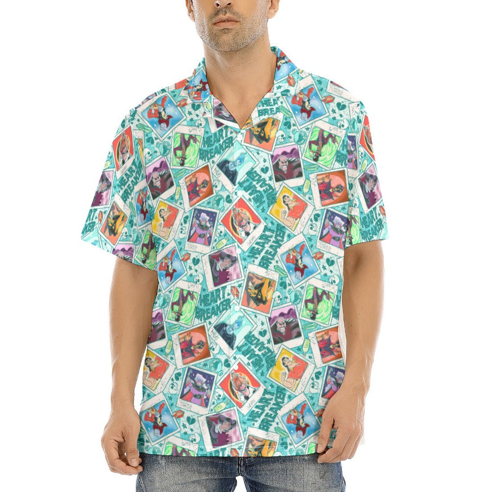 Heartbreaker Villaintine - Men's Hawaiian Button Up Shirt