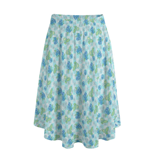 Summer Fruits - Blueberry - Women's Pocket Midi Skirt