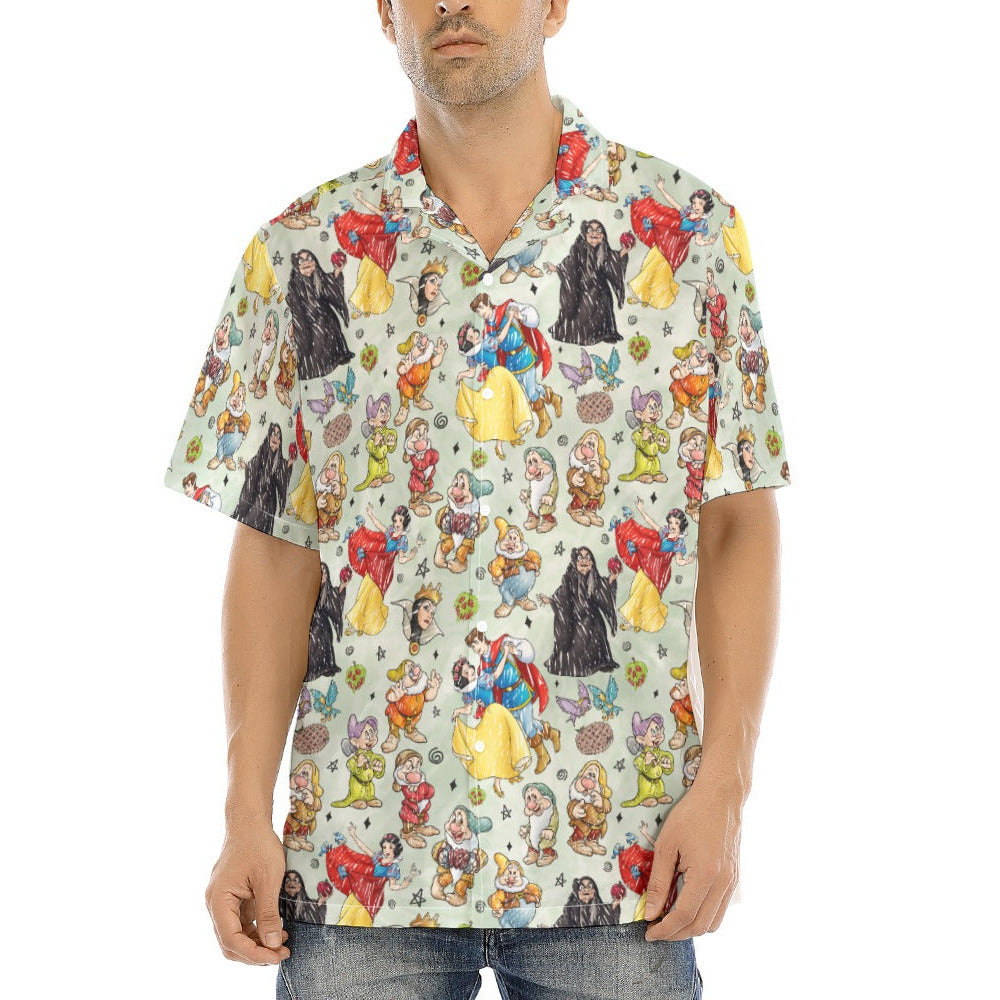 Fairest Crew Sketch - Men's Hawaiian Button Up Shirt
