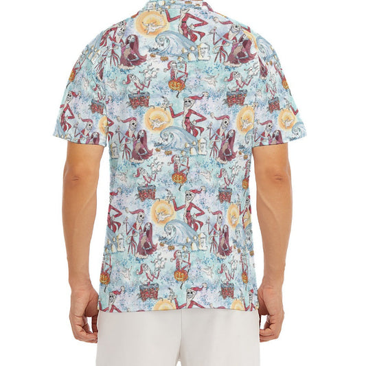 Santa Jack with Sally & Ghost Dog - Men's Polo Shirt